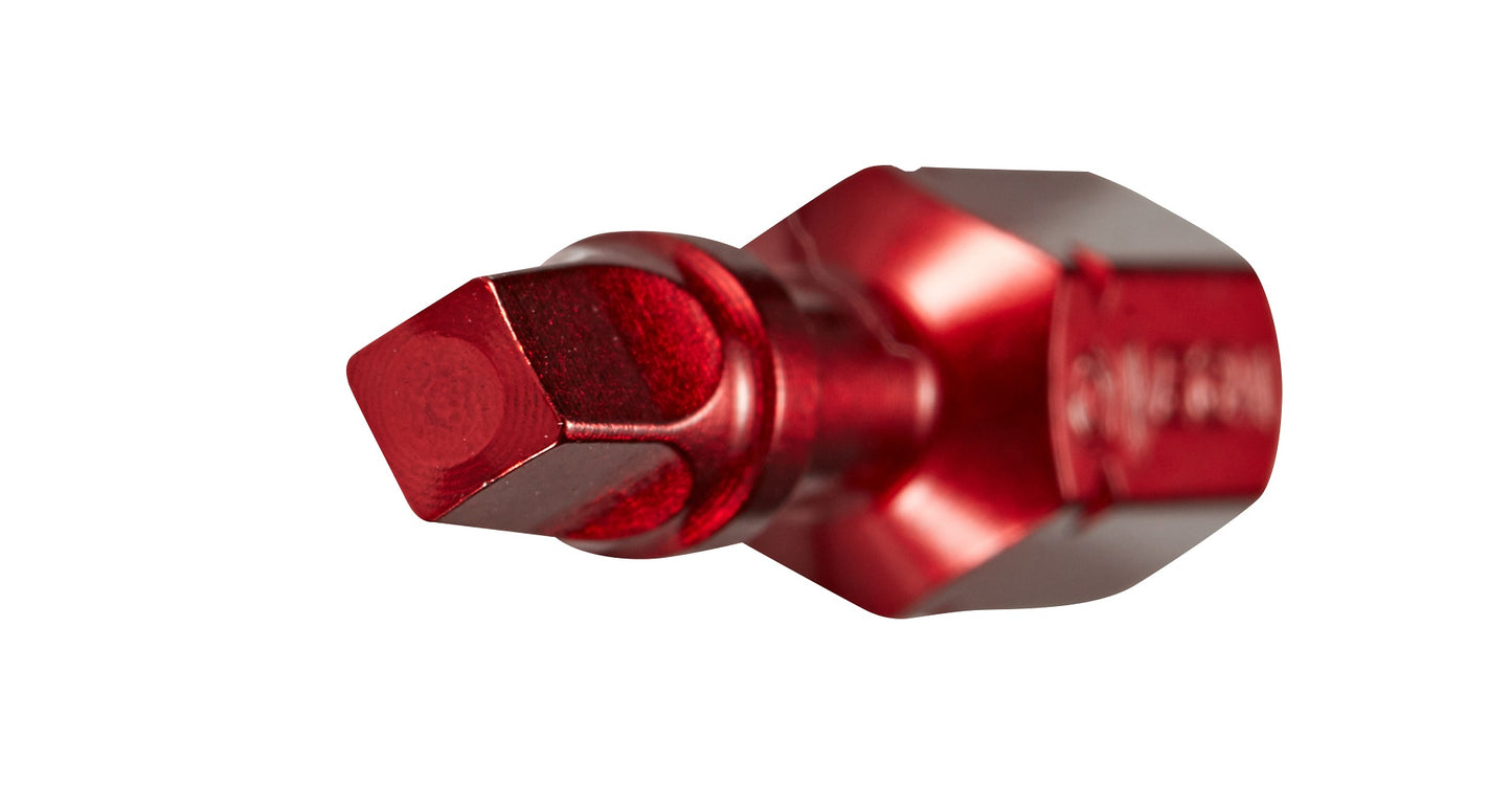 Square #2 Insert Bit x 1 inch Red