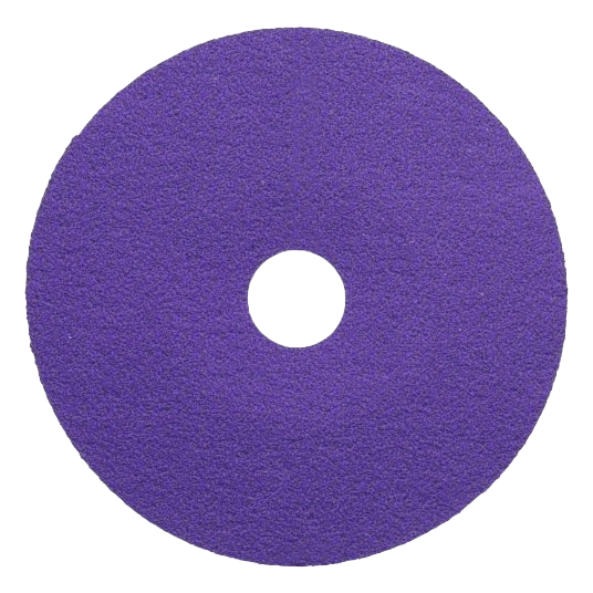 7" Dia x 7/8" 80-Grit Ceramic Purple Fiber Disc