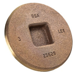 Countersunk Head Cleanout Plug 4 BRASS CS CLEANOUT PLUG -USA