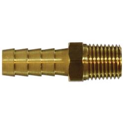 MID-AMERICA FITTINGS Rigid Adapter 1/4 HID X 3/8 MPT HOSE BARB Brass