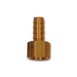 MID-AMERICA FITTINGS Ball Seat End Swivel Adapter 3/16HID X 1/4NPSM FE SWV H/BRB Brass