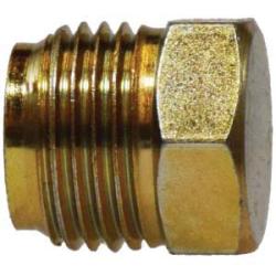 Cored Plug 1/2 BRASS INVERTED FLARE PLUG Brass