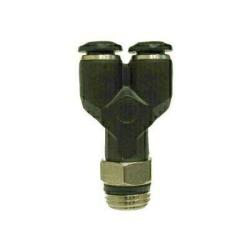 Swivel Wye Connector 6MM X 1/8 GLOBAL MALE Y CONN