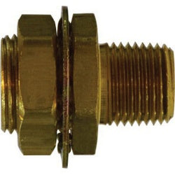 Coupling 3/8 FIP X 1/2 MIP SHORT BULKHEAD Brass