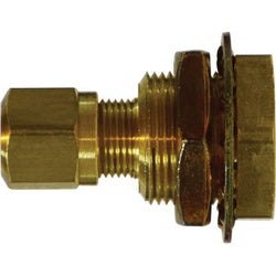Bulkhead Connector 3/8 X 7/8-20X 3/8 BRASS BULKHEAD