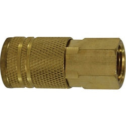 Industrial Interchange Female Coupler 1/4 FIP IND INTER. BRASS COUPLER