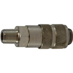 Quick Disconnect Mini Type Coupler ASM-1 1/8 MIP CHROME PLTD COUPLR Brass