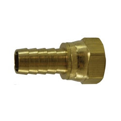 Swivel Adapter 5/8 X 5/8 HOSE BARB X FEM FLARE SWVL Brass