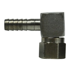 90 deg Swivel Elbow 1/4 SS BARB X FE FLARE SWIVEL ELBOW