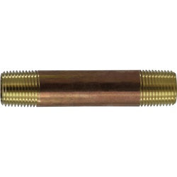 Pipe Nipple 1/2 X 12 FT RED BRASS PIPE PLAIN END