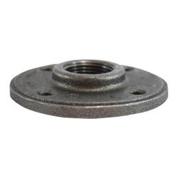 Round Floor Flange 1/2 BLACK ROUND FLOOR FLANGE
