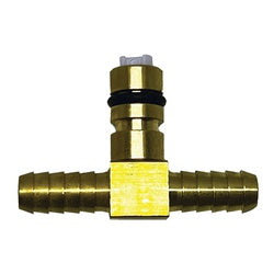 Flojet Tee BRASS 1/4 TEE FLOJET WITH SHUTOFF