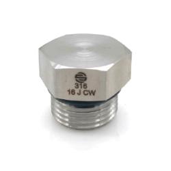 STAINLESS ADAPTERS Hex Head Plug 316 -16 MORB HEX PLUG