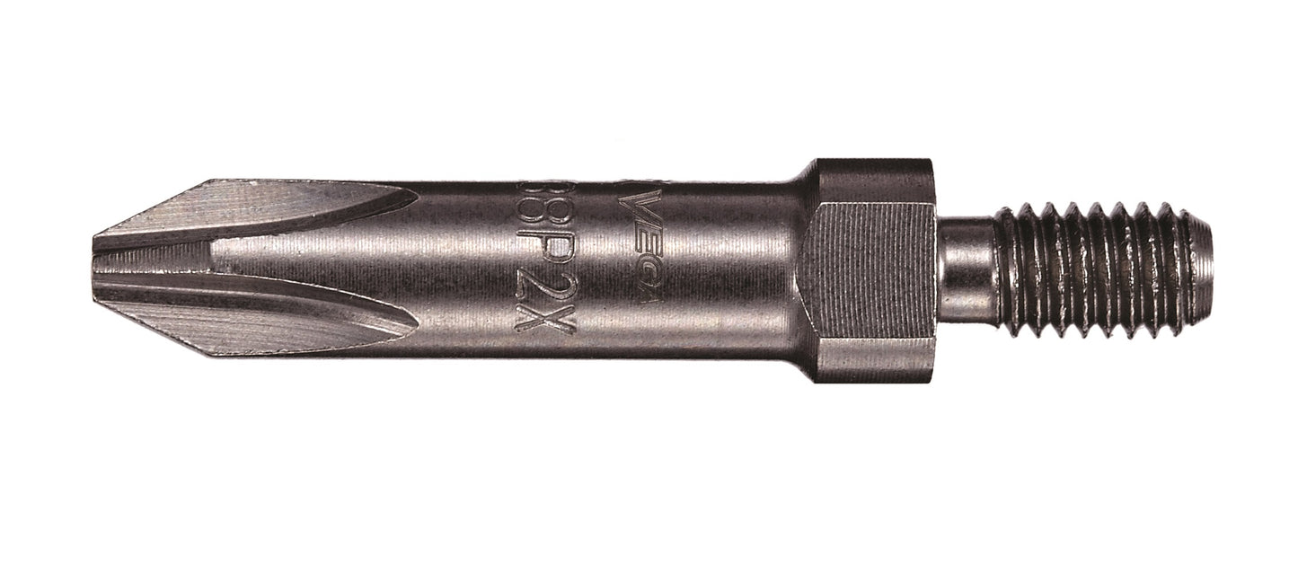Phillips #2 10-32 Threaded Bit x 1-1/2 inch Extra Hard