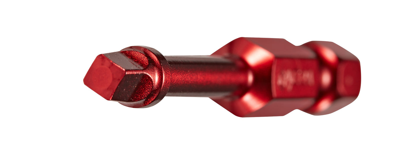 Square #2 Power Bit x 3 inch Red