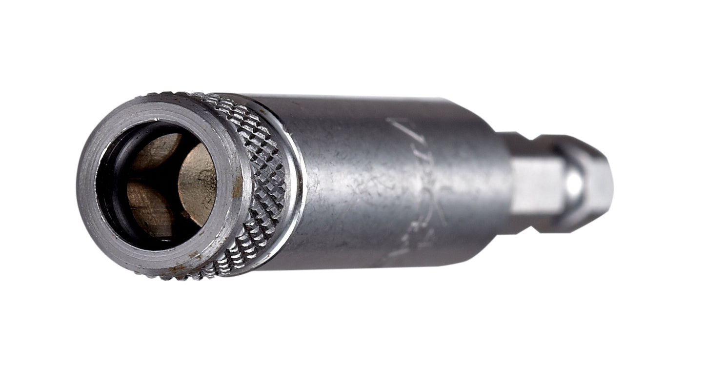Bit Holder w/ Magnetic Screwcap Stainless x 6 inch