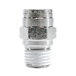 Male Adapter with Nickel Collet 1/8 X 1/4 PPNI MALE CONN ALL METAL Brass