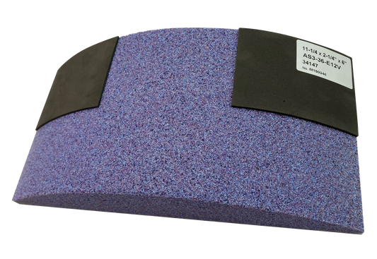 11-1/4" x 2-1/4" x 6" 83A-30-E 30 Grit White Aluminum Oxide Surface Grinding Segment