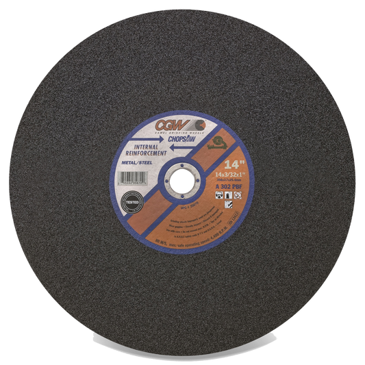 5" X 1/8" X 5/8"-11 A24-R Type 27 24-Grit Aluminum Oxide Grinding Wheel