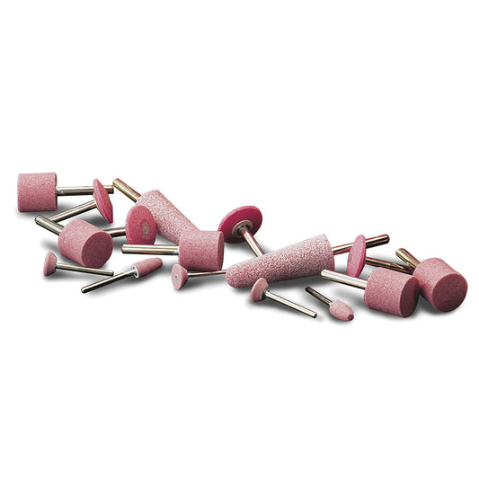 1"X 1" x 1/4" Shank W220 Shape 60-Grit Pink Aluminum Oxide Mounted Point