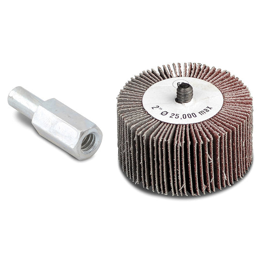 1" X 1" X 1/4"-20 Threaded Shank 60-Grit Straight Aluminum Oxide Flap Wheel