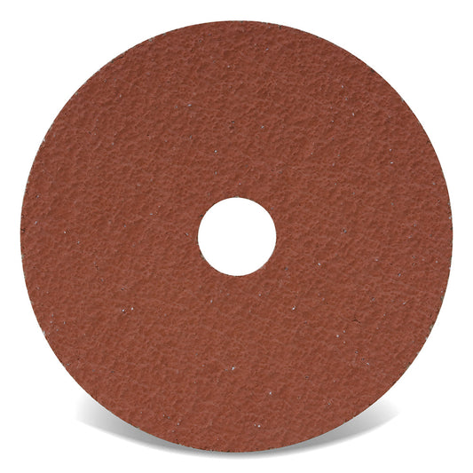 5" Dia x 7/8" 24-Grit Ceramic Red Fiber Disc
