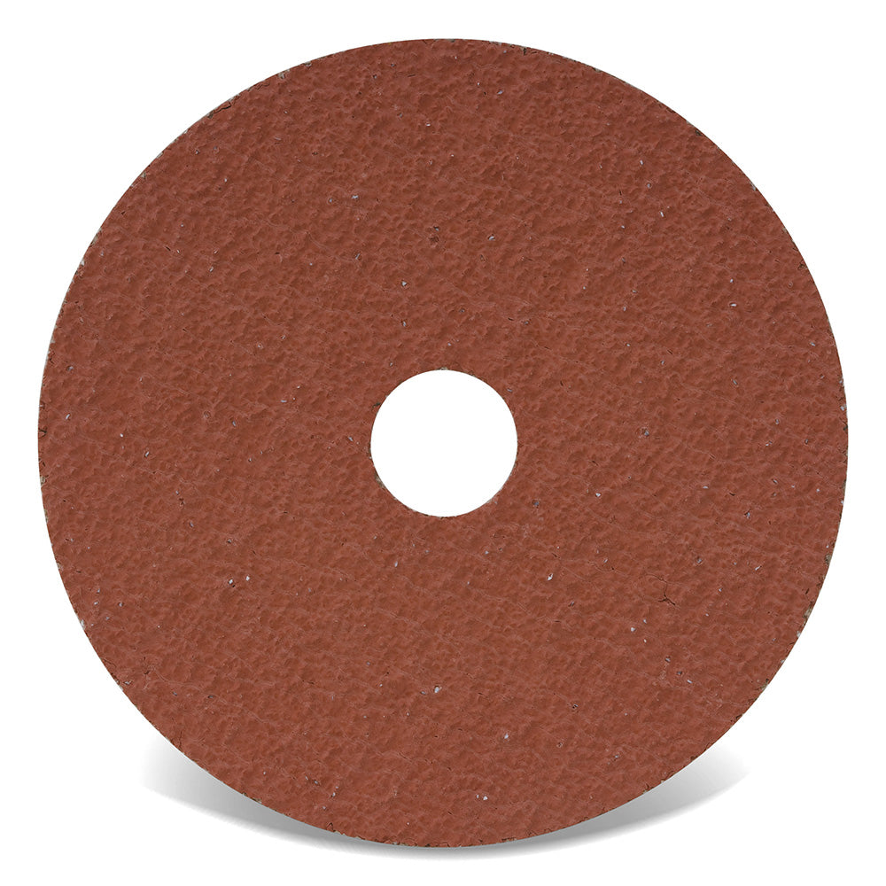 5" Dia x 7/8" 60-Grit Ceramic Red Fiber Disc