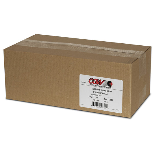 4" x 5/8"-11 Arbor .014" Wire 5/6" Trim Carbon Steel Crimped Fast Cut Wire Wheel Bulk Pack