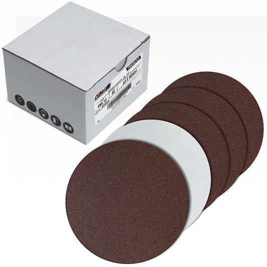 12" Dia 40-Grit Brown Aluminum Oxide X-Weight Cloth PSA DOR Sanding Disc