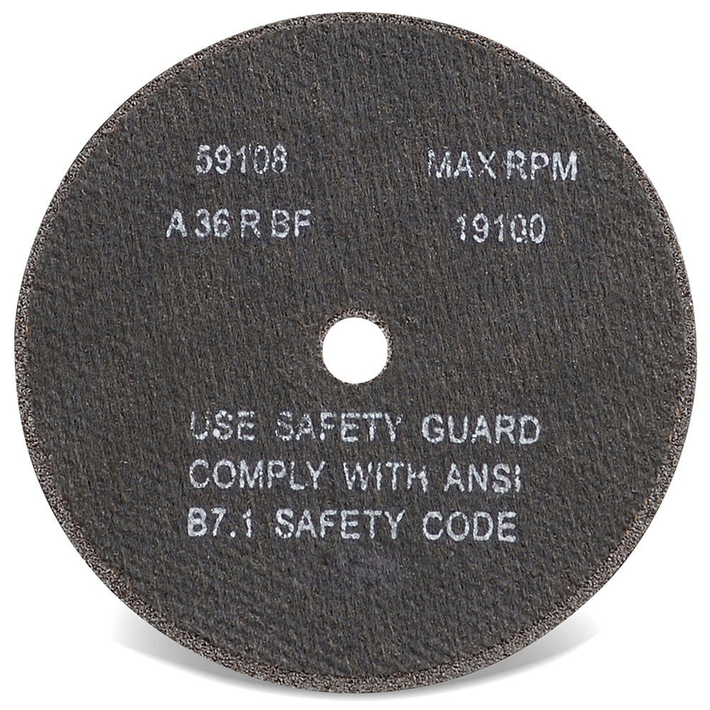 1-1/2" x 1/32" x 1/4" Type 1 60-Grit Aluminum Oxide Cutting Wheel