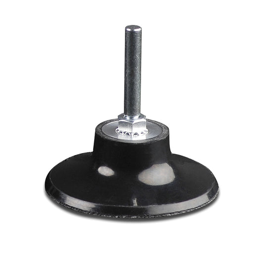 1-1/2" Dia x 1/4" Black Rubber Medium Turn-On Quick Change Backing Pad