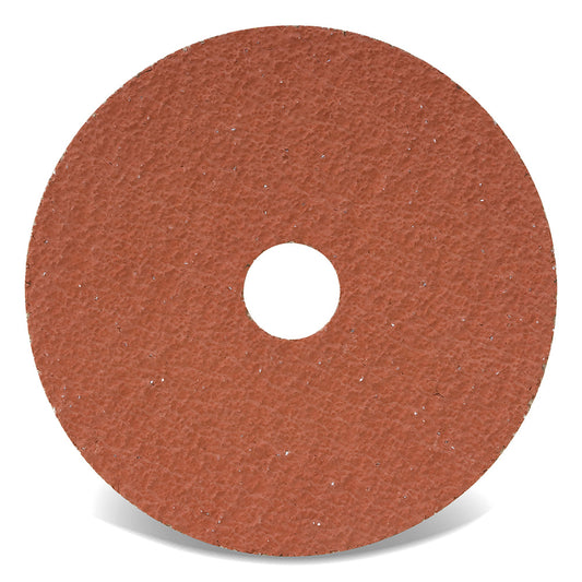 5" Dia x 7/8" 24-Grit Premium Ceramic Red Fiber Disc