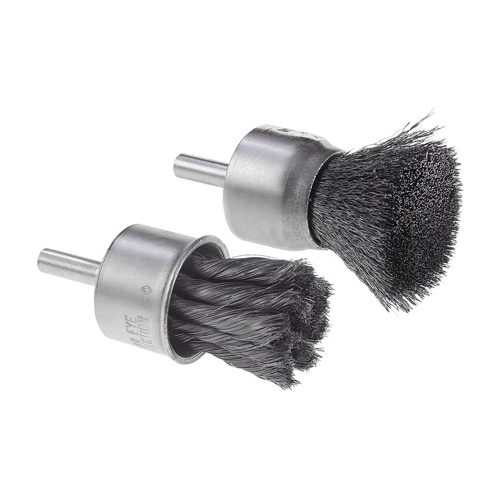 1" X 1/4" Shank .012" Wire 1" Trim Stainless Steel Crimped Fast Cut Wire End Brush