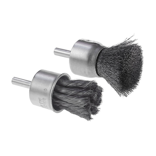 1" X 1/4" Shank .020" Wire 1" Trim Stainless Steel Knot Wire End Brush