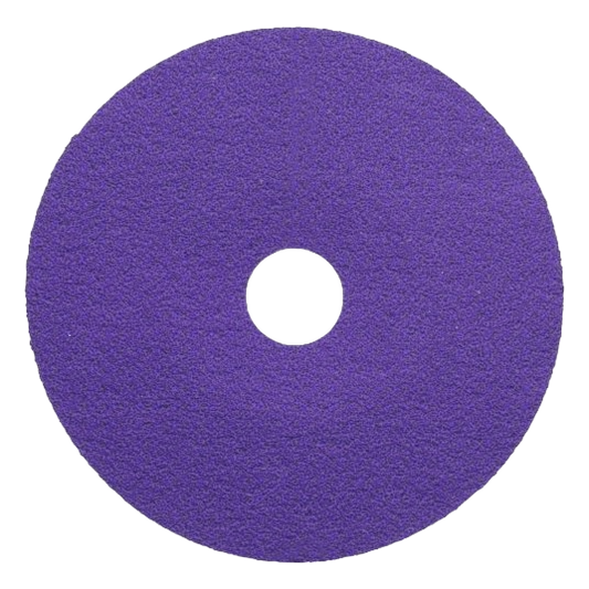 7" Dia x 7/8" 50-Grit Ceramic Purple Fiber Disc