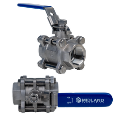3-Piece Ball Valve 4 - 3PC 316 STAINLESS STEEL BALL VALVE