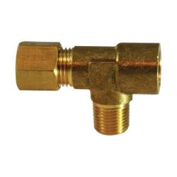 Tee 1/4 COMP X 1/8 FIP X MIP TEE Brass