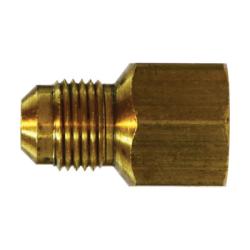 CHAMPION BRASS Adapter 1/4 X 3/8 ADAPT 45DEG FLARE- TUBE to FPT Brass