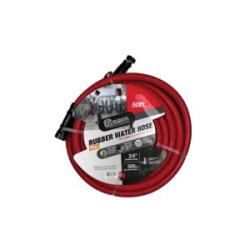 BUCHANAN RUBBER Water Hose 5/8" x 50' x150psi Red Water hose w/ fit