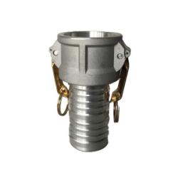BUCHANAN RUBBER Cam and Groove Coupler 10  PART C ALUM W- 4 BRASS HANDLES