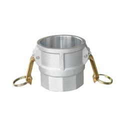 BUCHANAN RUBBER Cam and Groove Coupler 10  PART D ALUM W- 4 BRASS HANDLES