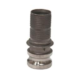BUCHANAN RUBBER Cam and Groove Crimplok Adapter 4  PART E STAINLESS 316 CRIMPLOK