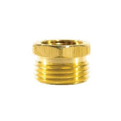 CHAMPION BRASS Short Straight Rigid Adapter 3/4 X 1/2 ML GARDEN HOSE X FPT Brass