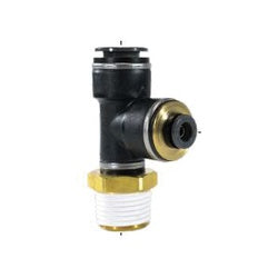 CHAMPION BRASS Reducing Male Run Tee 1/2PTC X 1/2MPT X 1/4PTC DOT COMPRUN TEE