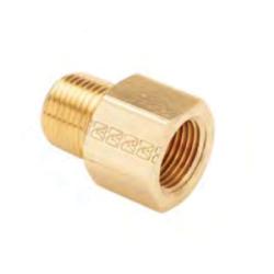 MID-AMERICA FITTINGS Pipe Adapter 1/2 FPT X 1/8 MPT ADAPTER Brass