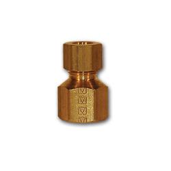 MID-AMERICA FITTINGS Adapter 1/4X1/8 COMP SAE FE CONNECTR Brass