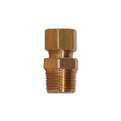 MID-AMERICA FITTINGS Drilled Through Tank Connector 1/4ODX1/4MPT LF COMP TANK CONN