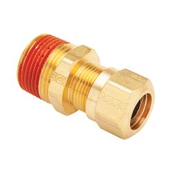 MID-AMERICA FITTINGS Adapter 3/8X3/8 NAB CONNECTOR W/RTS Brass