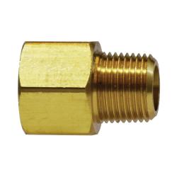 MID-AMERICA FITTINGS Extender Adapter 3/8 X 1/4 PIPE ADAPT FPT to MPT Brass