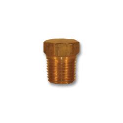MID-AMERICA FITTINGS Solid Hex Head Plug 3/8 BRASS SOLID HEX HEAD PLUG